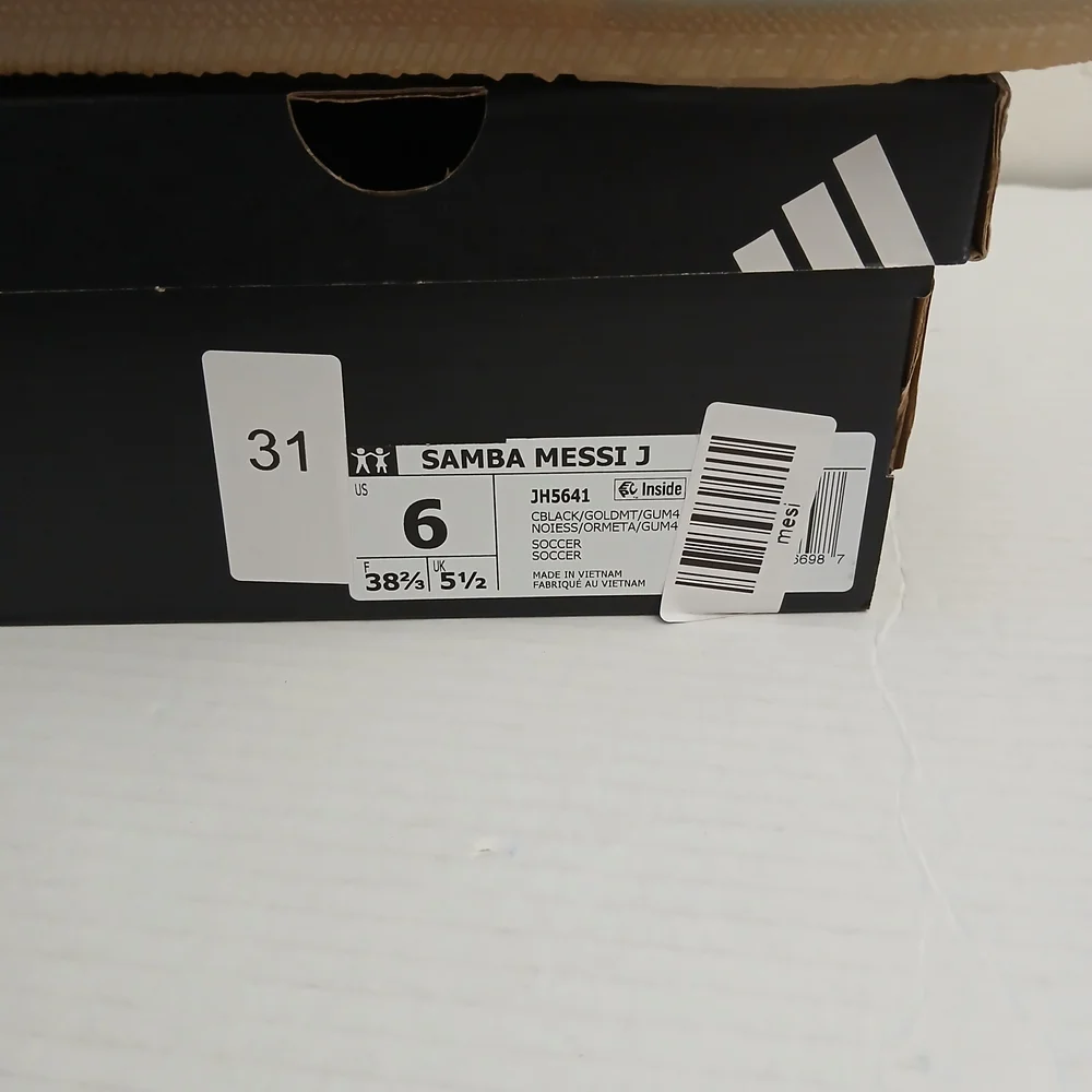 Adidas Samba Black and Gold Sneakers Size 6 New $110 - Picture 2 of 12